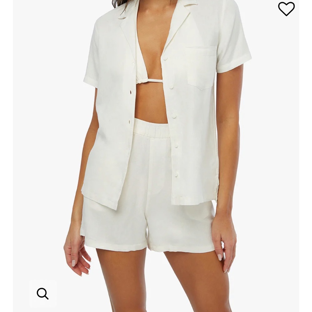 WeWoreWhat Boxy Linen Overshirt